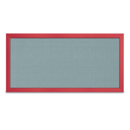 United Visual Products Slim Enclosed Corkboard, 24"x36", Bronze Alum Frame/Buff UVEB2436-BRONZE-BUFF